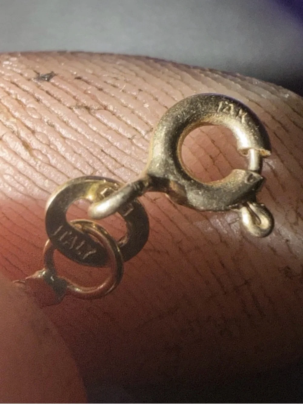 14K GOLD HEART Link Flat BRACELET Or Anklet (1.8 GRAMS) BEAUTIFUL 7 Inches VTG